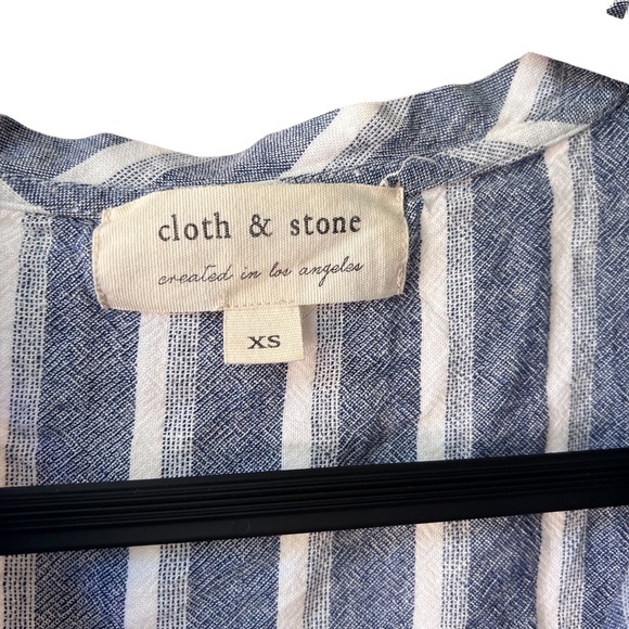 Cloth & Stone Linen Blend Relaxed Stripe Top - Picture 8 of 9